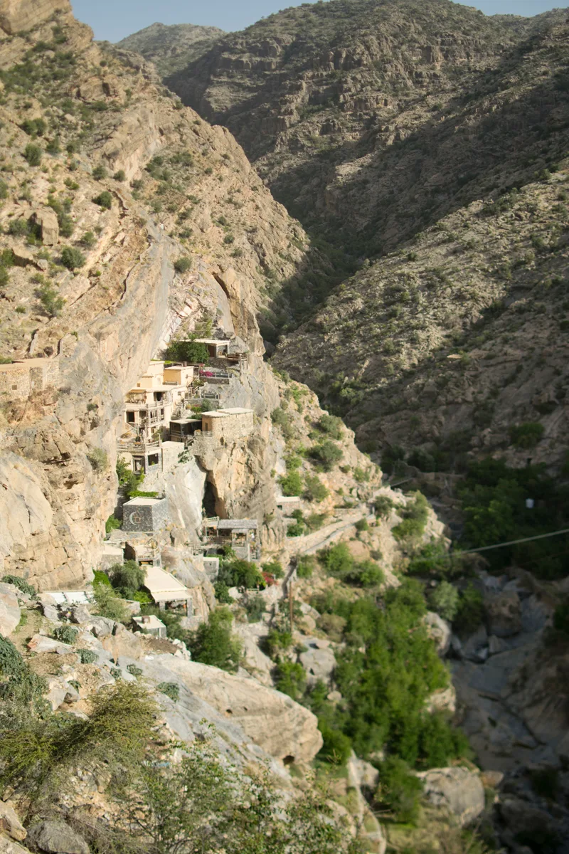 view of trail and valley on Jebel Akhdar